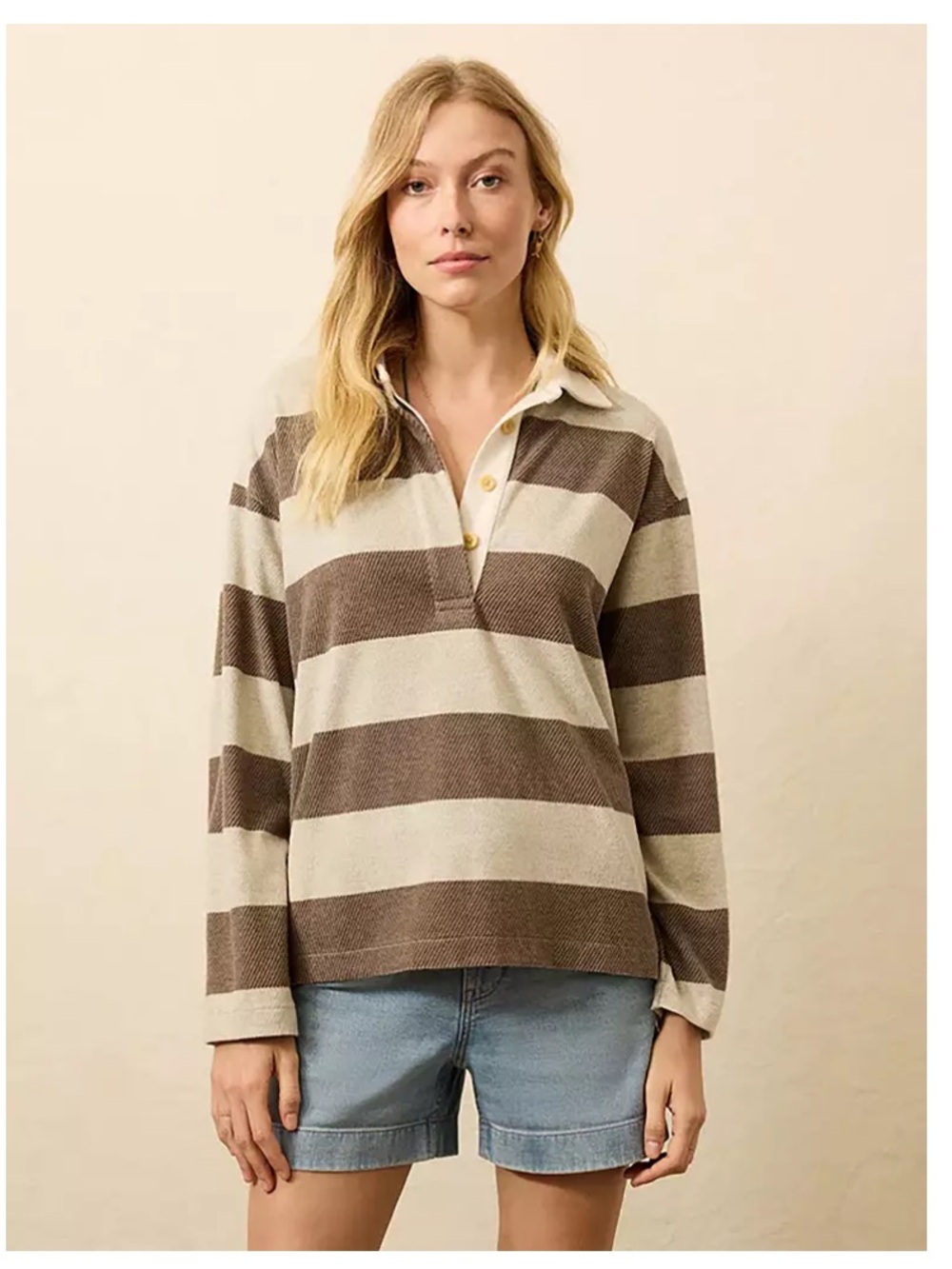 Faherty Women's Legend Sweater Rugby Popover Shirt